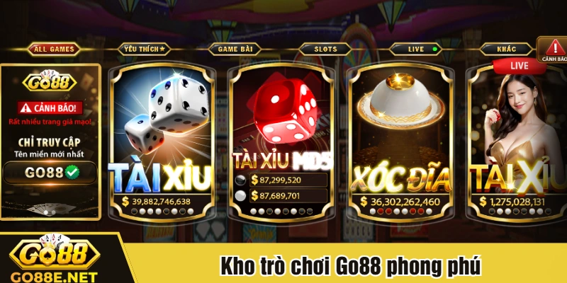 Kho trò chơi Go88 phong phú