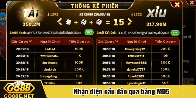 Nhận diện cầu đảo qua bảng MD5